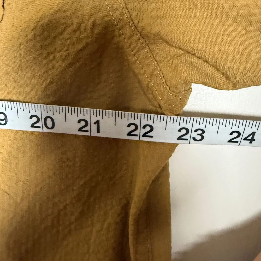 The North Face Mens Short Sleeve‎ Button Up Shirt Casual Top Tan Large